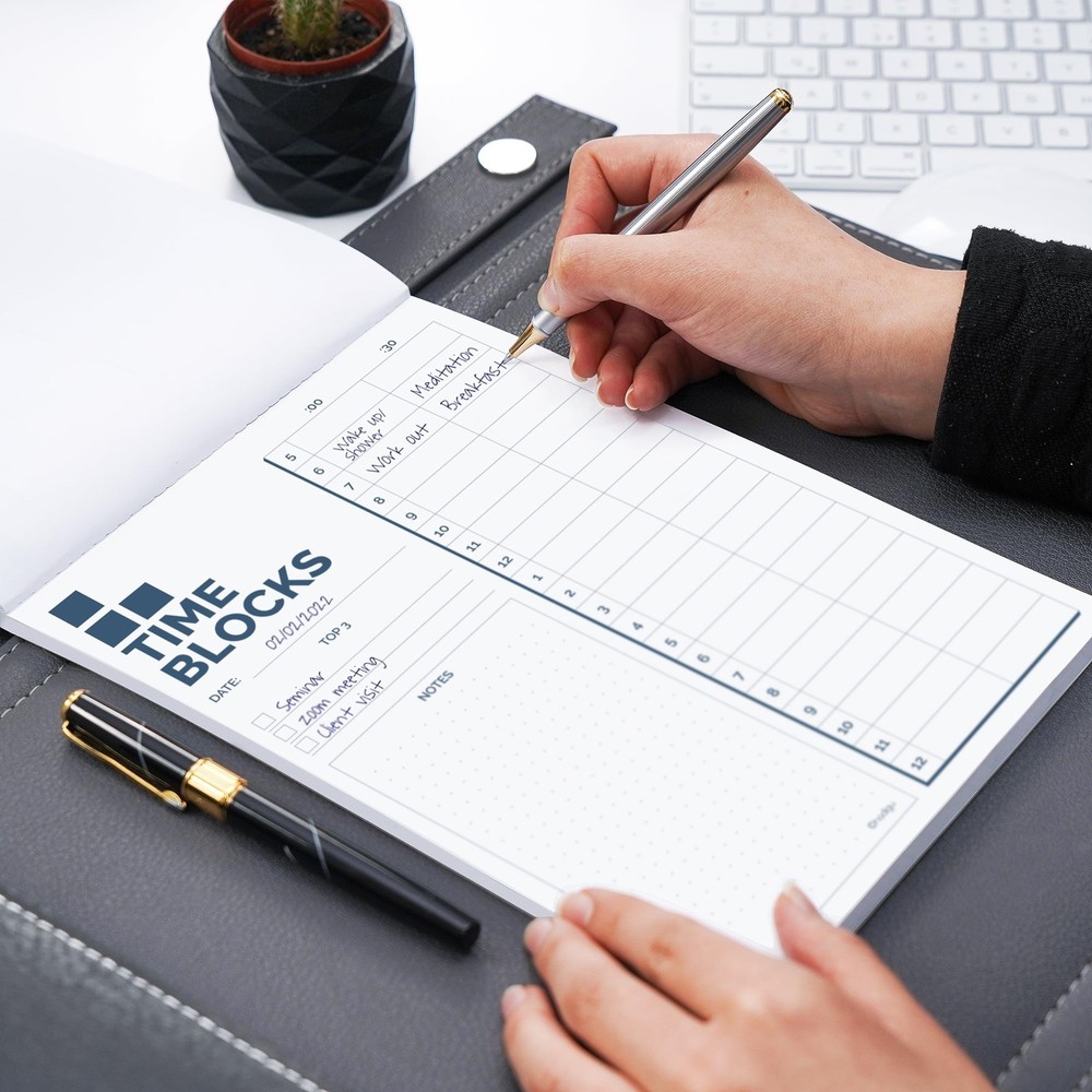 Time Blocking Planner 10"x7", Daily Time Box Planner, Time Management Planner...