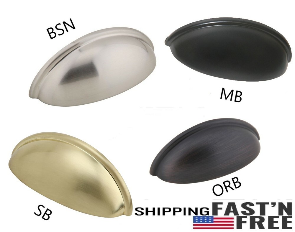 3" Bin Cup Drawer Handles Pulls Cabinet  Hardware  6P/10P/25P