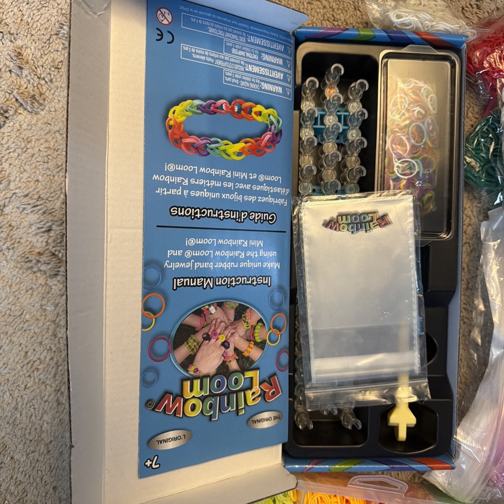 Huge Rainbow Rubber Bands Lot Includes Rainbow Loom Kit