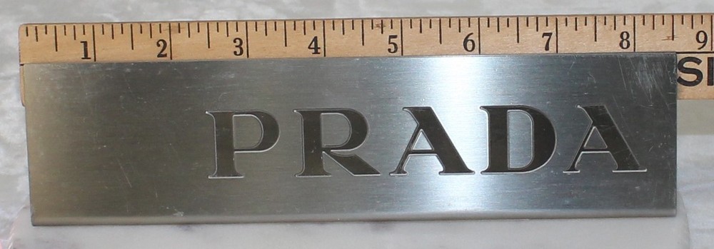 Prada Metal Display Stand Sign