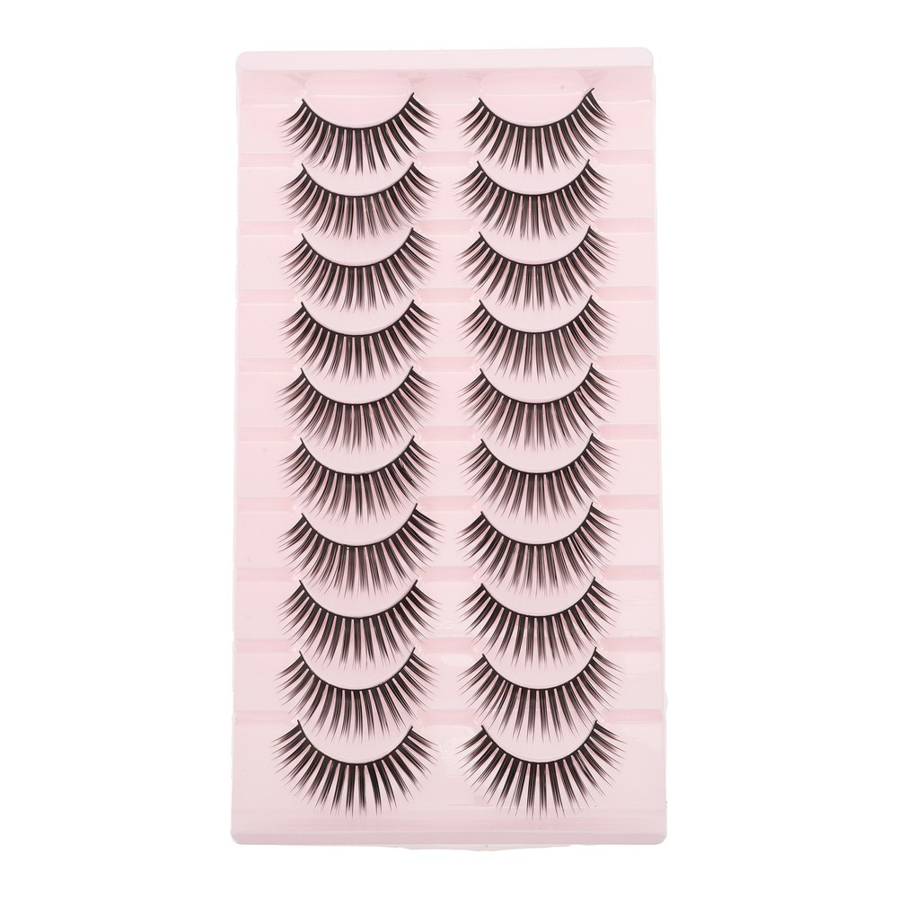 B-15 False Eyelashes for Makeup Black 10 Pair