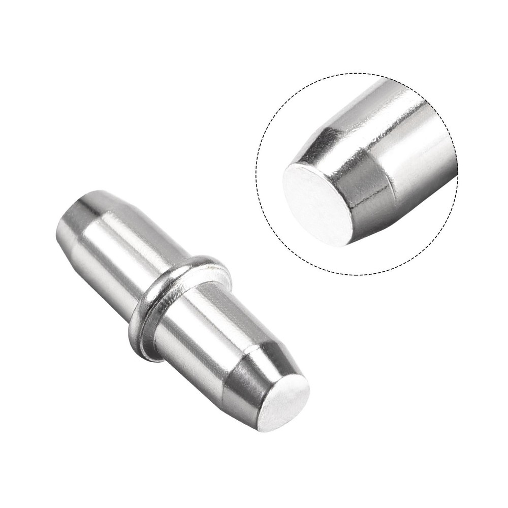 Peg support shelf, 5mm silver pin with hole, 60pcs