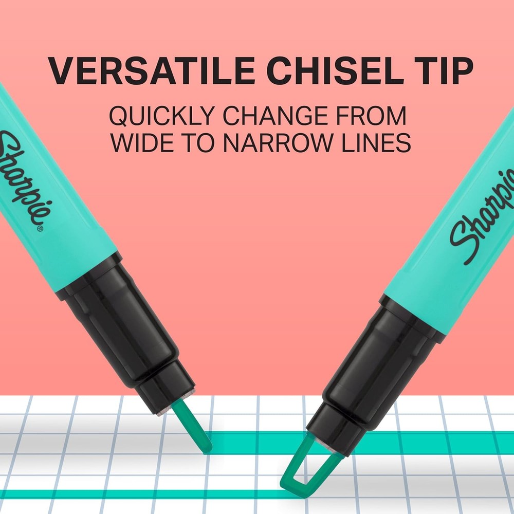 Sharpie Clear View Highlighter Sticks, Chisel 8 Count (Pack of 1), Assorted