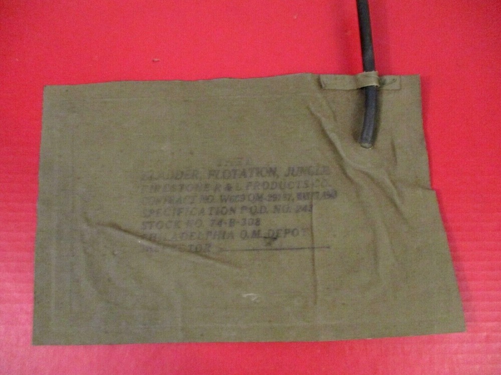 WWII USMC Marine Corps Inflatable Flotation Bladder w/Inflation Tube Dtd 1943 #1