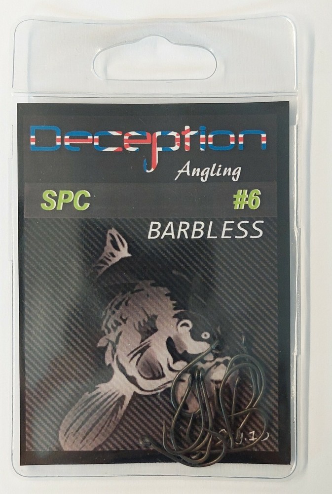 DECEPTION ANGLING SPC BARBLESS HOOKS / FISHING TACKLE/CARP