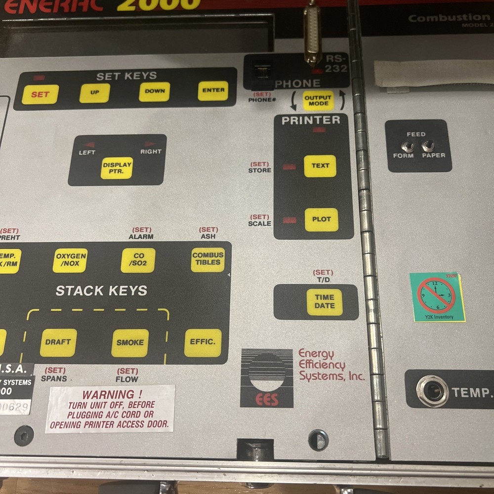 EES Enerac 2000 Portable Combustion Analyzer Gas Emissions Tester[Untested]