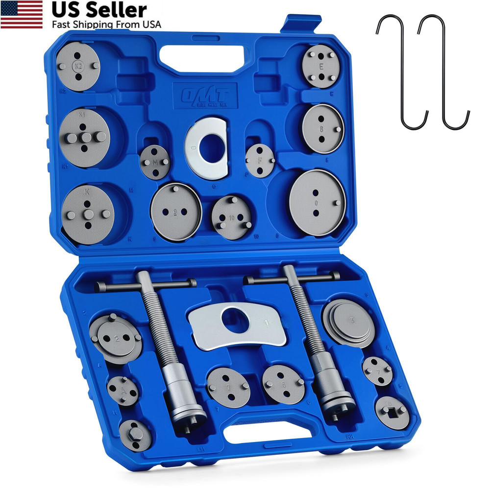 Orion Motor Tech 24pc Brake Caliper Wind Back Tool Kit Compression Set 18 Adapte