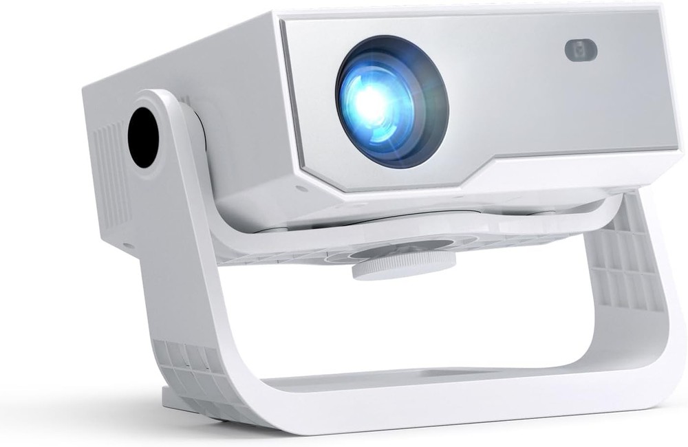 Projector with WiFi and Bluetooth, 1000+ Apps Installed, Standard, White