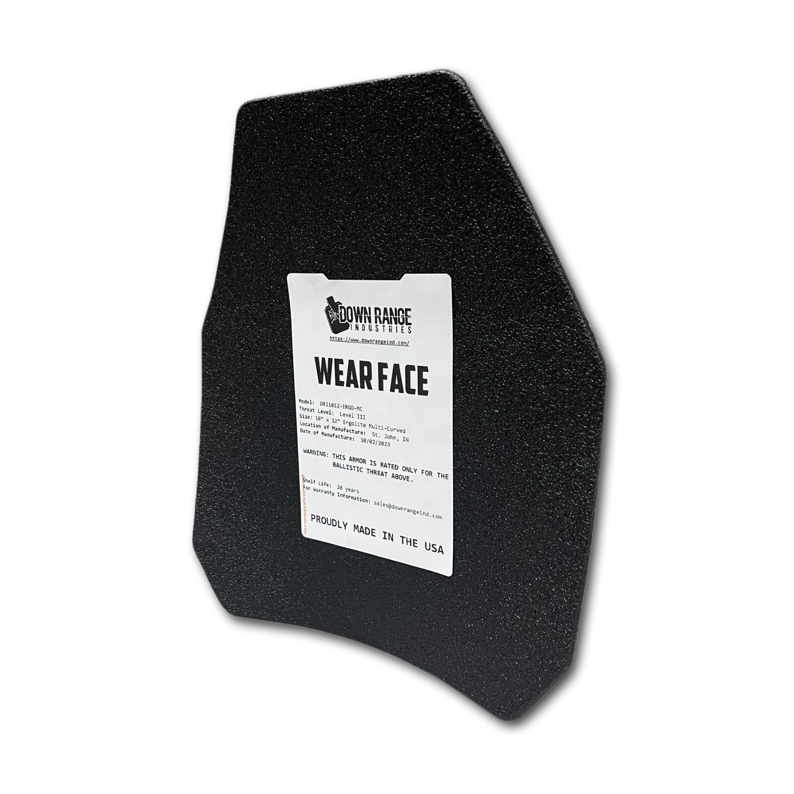 Body Armor AR500 Level 3 Set Of Plates Multi-Curved 10x12 ErgoLite™ 2.0 SET