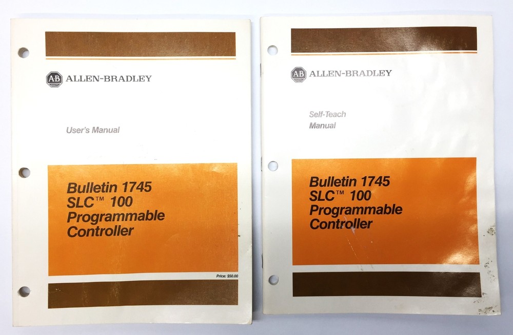 Rockwell/AB 1745 SLC100 Programmable Controller Manual Set (2pcs)1745-800(A)USED