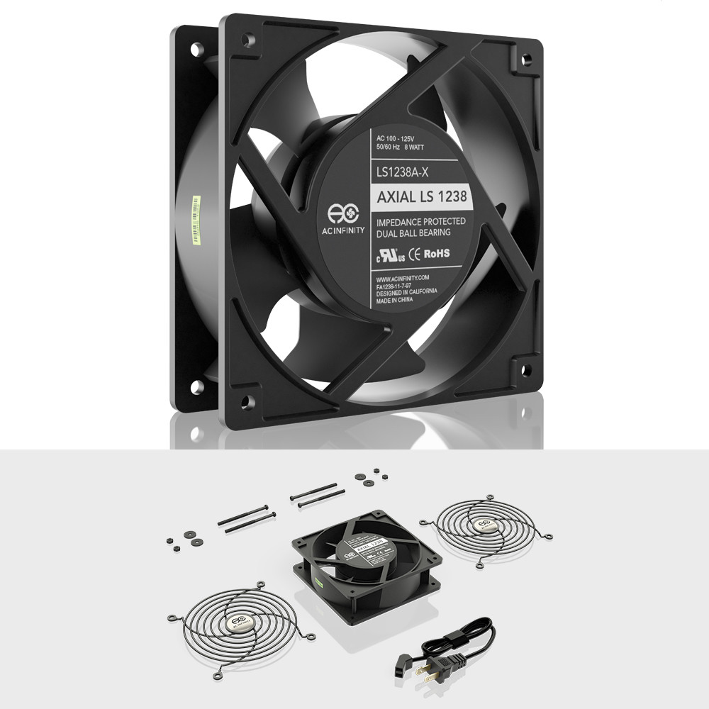 120mm 38mm Cooling Muffin Axial Fan Low-Speed 115V 120V AC 5" (LS1238A-X)