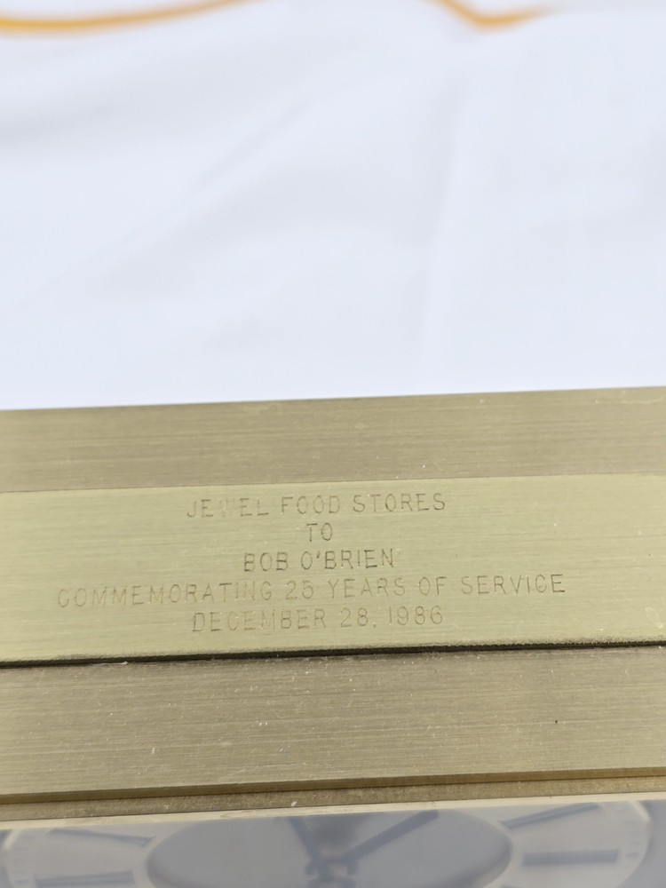 Boluva Brass Quartz Clock Temperature In Barometer