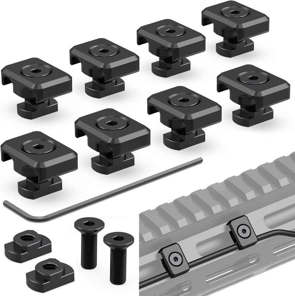 8-Pack M-LOK Compatible Pressure Switch Cable Guides for Tactical Efficiency