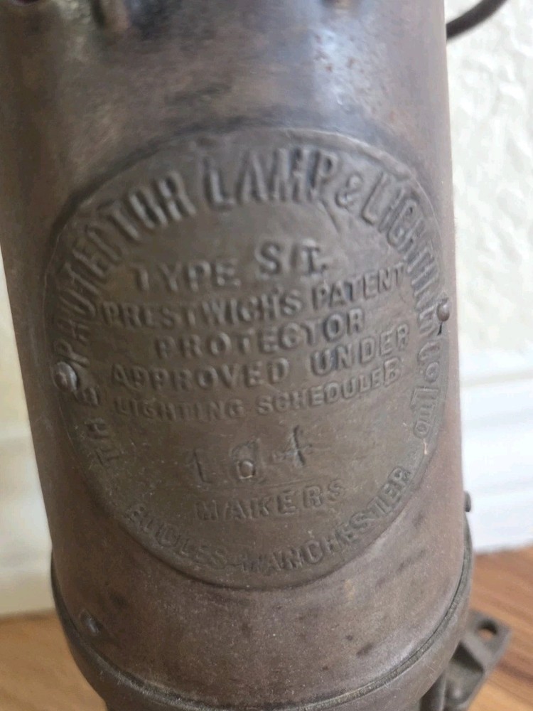 Protector Lamp & Lighting CO. Brass Miners Lamp Lantern