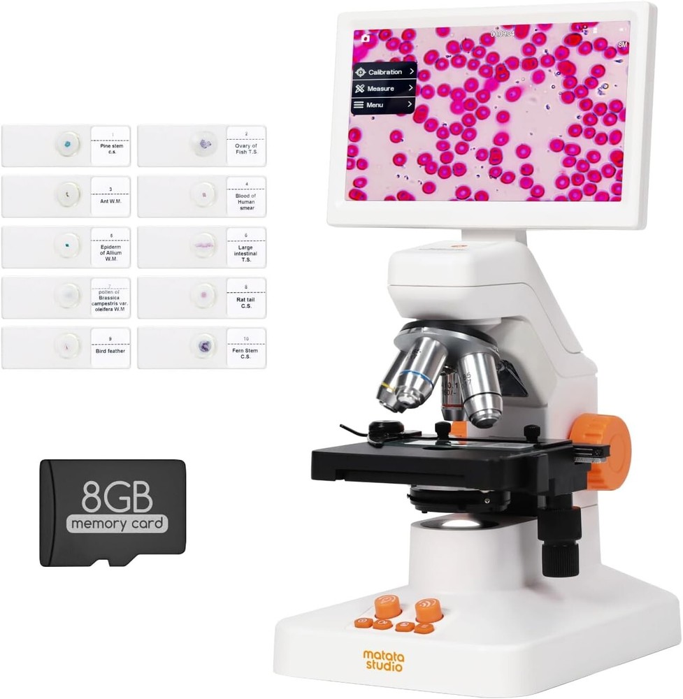 MetataStudio MT3-5 Wireless Digital Microscope, 1600X USB 7" touch screen