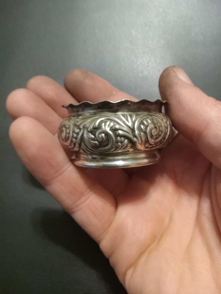 Antique R Wallace And Sons Silverplated Salt Cellar