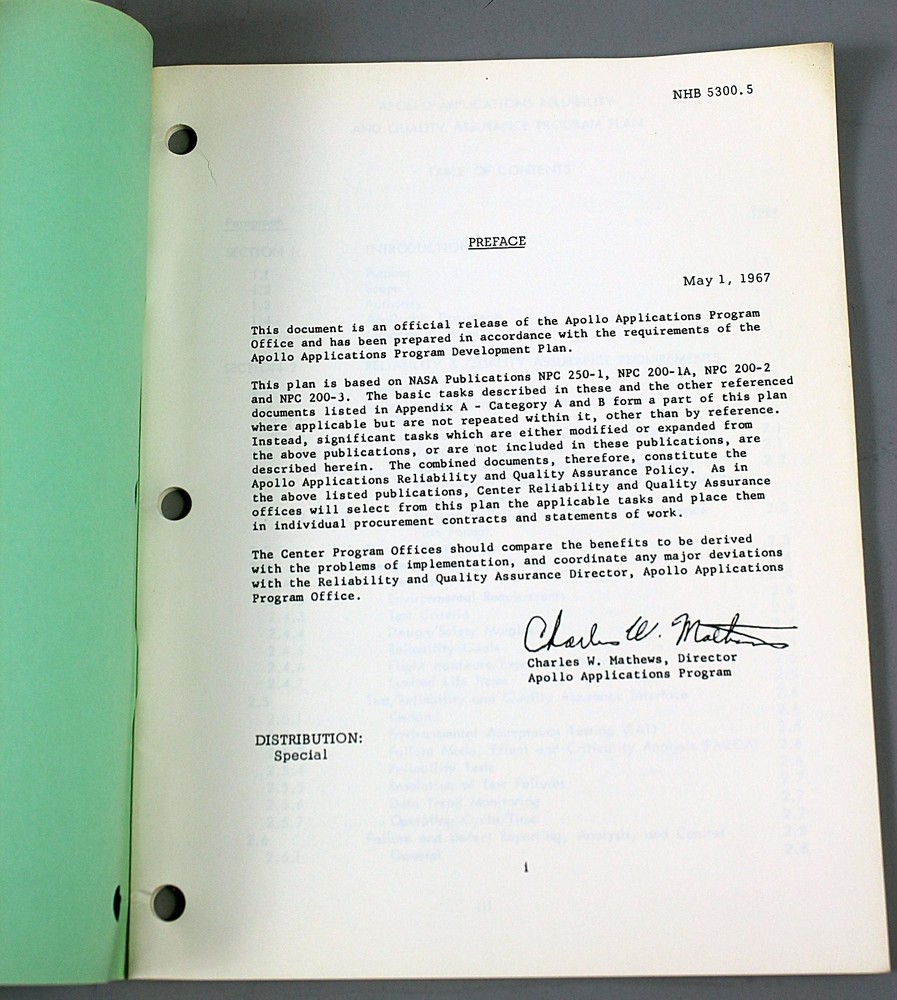 NASA Apollo Applications Program Technical Manual NHB 5300.5 May 1967