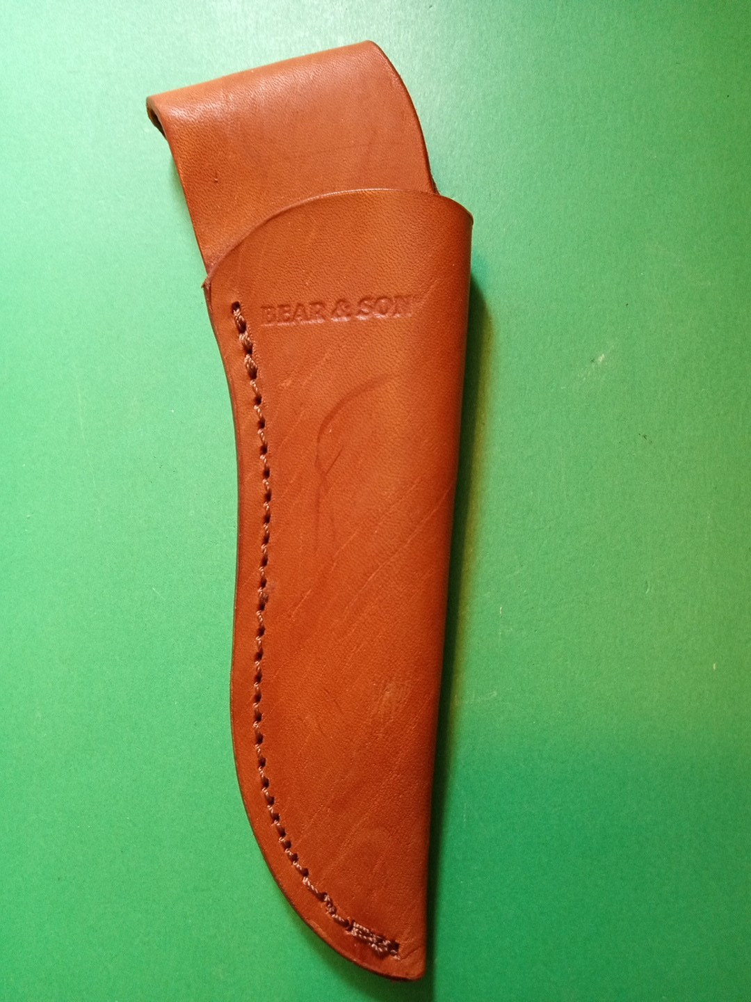 Bear and Son Cutlery USA India Stag Fixed Blade Knife NOS Box and Sheath