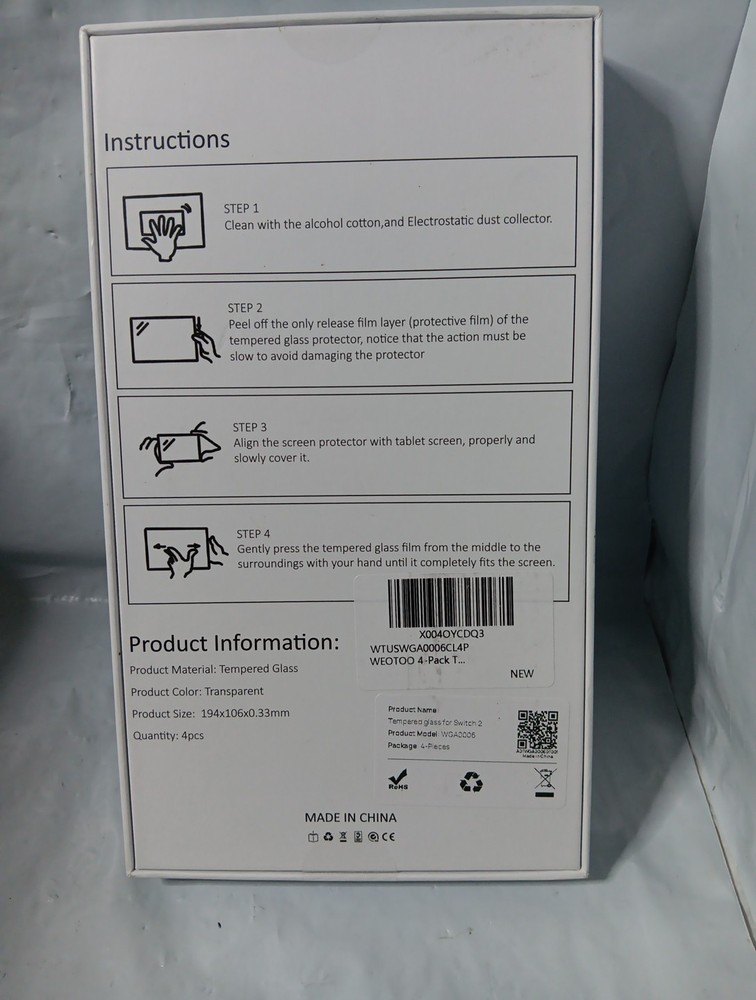 Class high-definition tempered glass screen protector for the Nintendo Switch 2