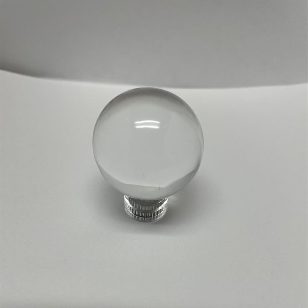 1 1/8" Clear Round Ball Acrylic Knob