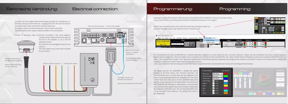 MOSCONI GLADIATOR REMOTE CONTROLLER for MOSCONI DSPs & DSP Amplifiers