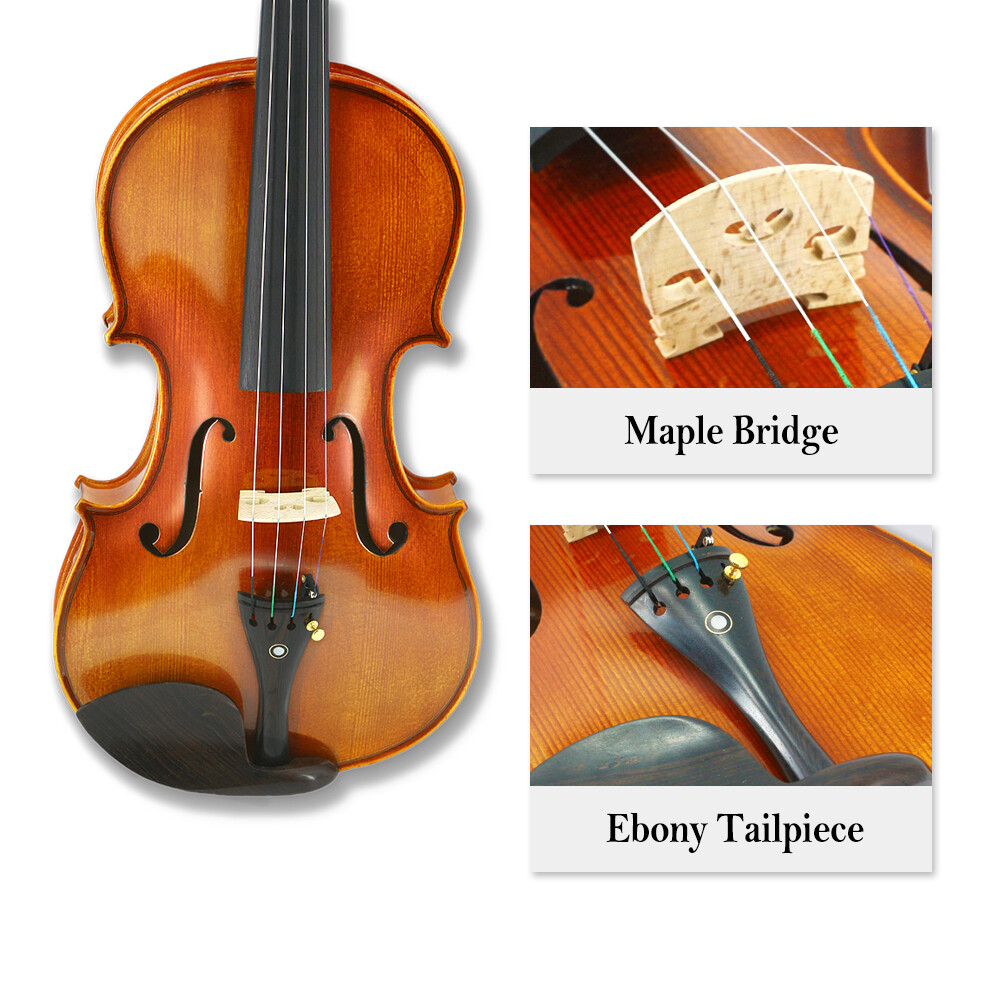 Violin Kit 3/4 4 String Full Size Solid wood Ebony Fittings For Beginner