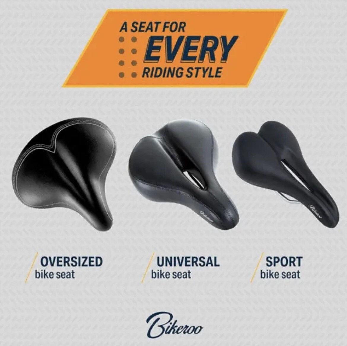 Bikeroo Oversized Bike Seat - Men's or Women's Indoor/Outdoor Universal Mounting