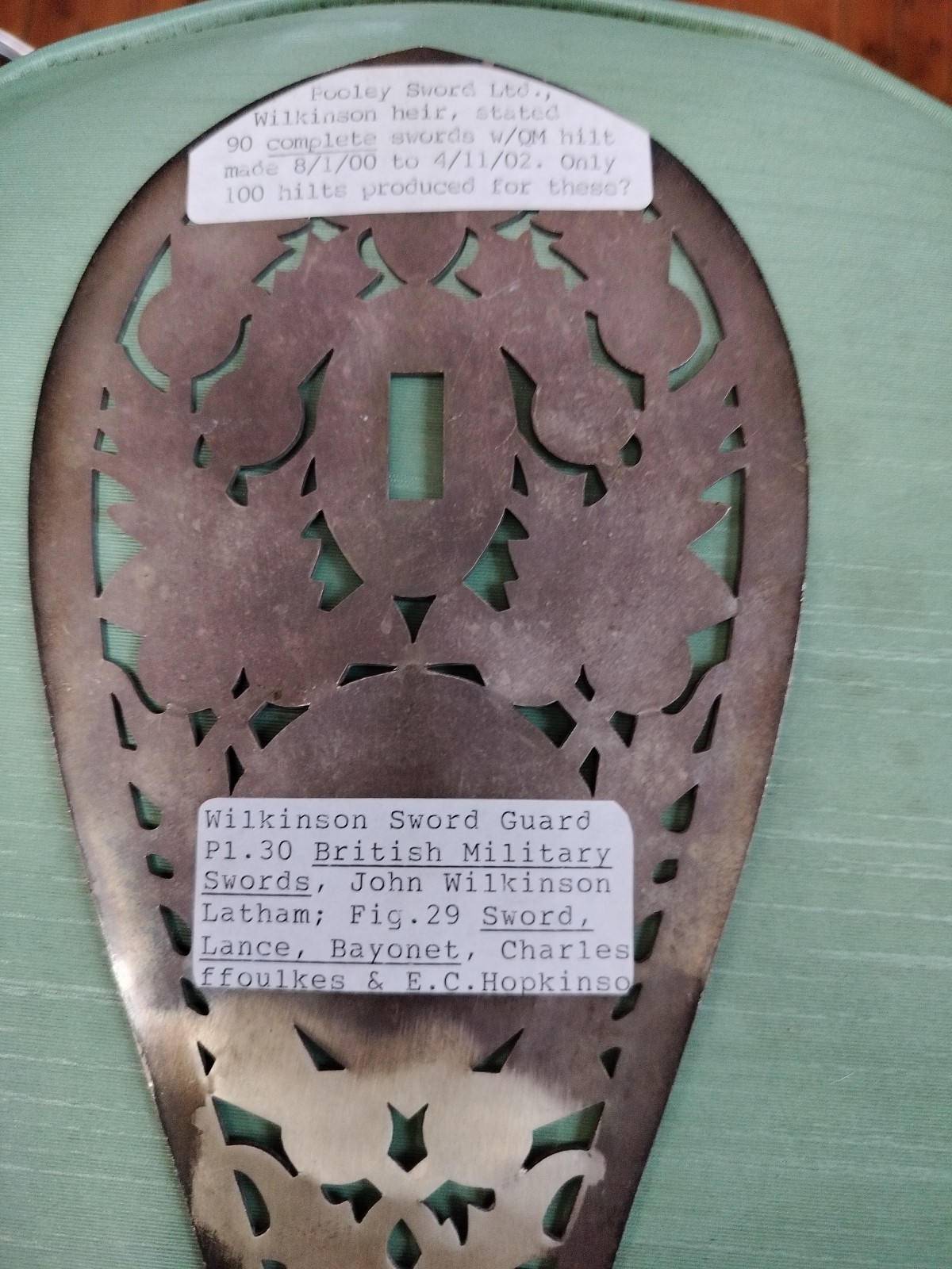 British English Scotland Scottish 1880 Thistle Basket Hilt Guard Part Repo