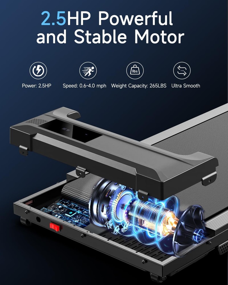 Treadmill Under Desk Mini Portable Motorized Walking Running Machine