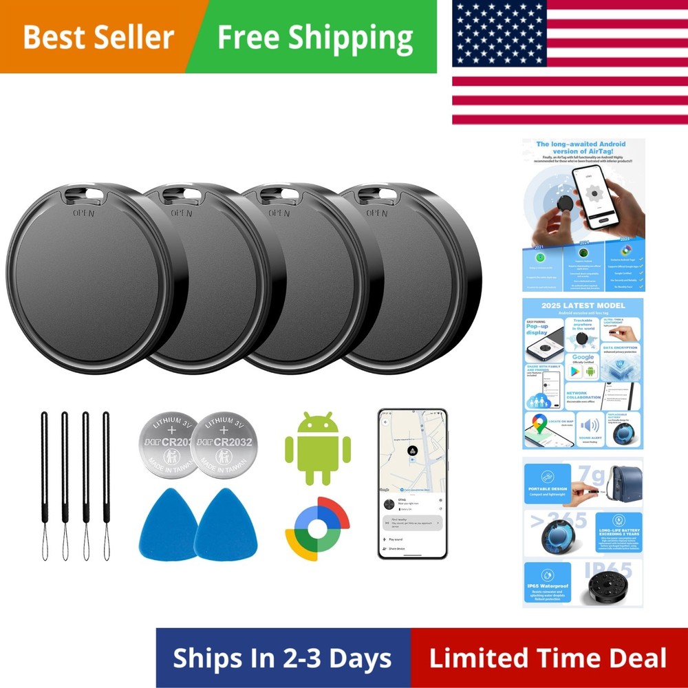 Air Tags for Android,Air Tags-4 Pack Android,Android Tracker Tags,2  Battery ...