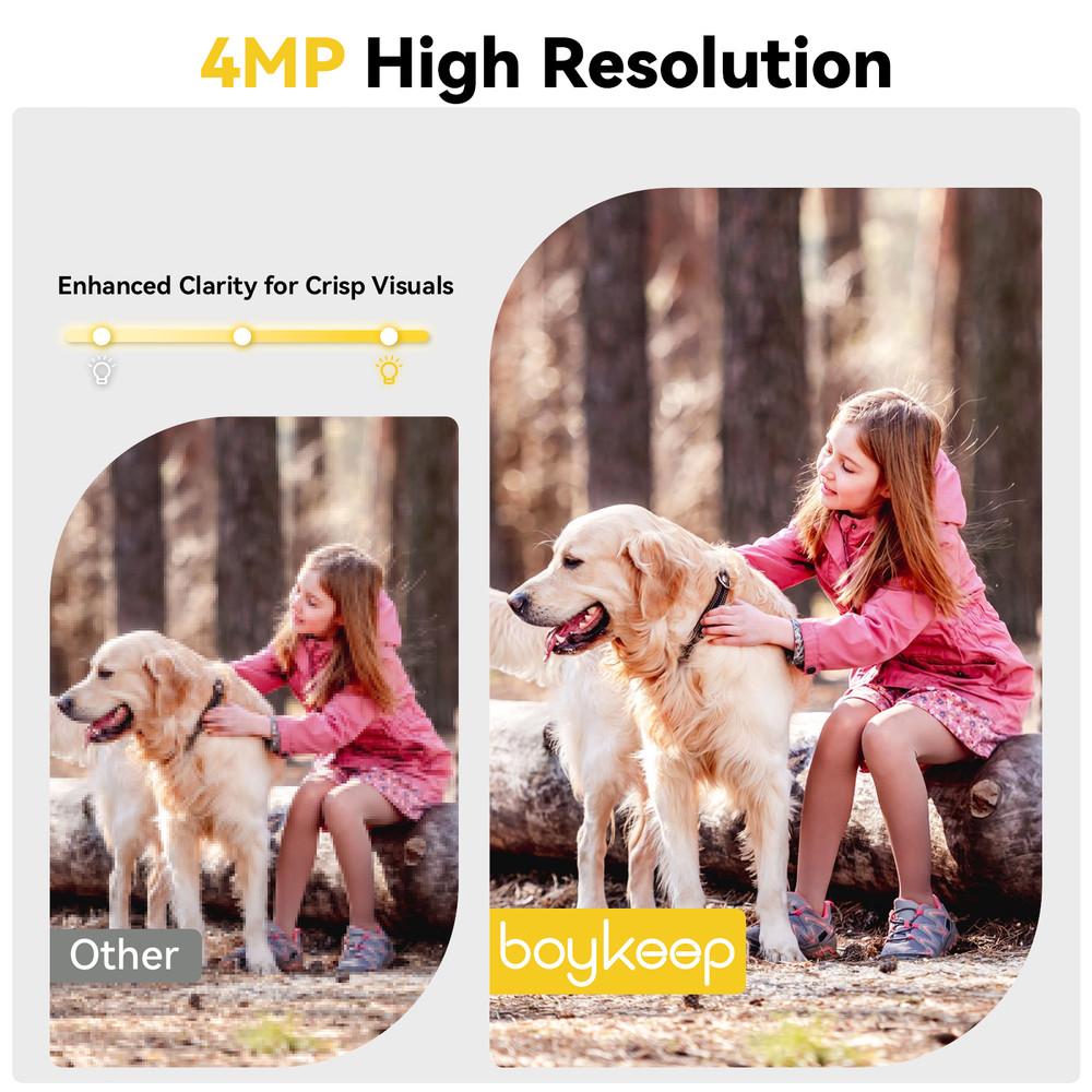 boykeep 4MP Window Camera 5G WIFI Security Camera System Color Night Vision