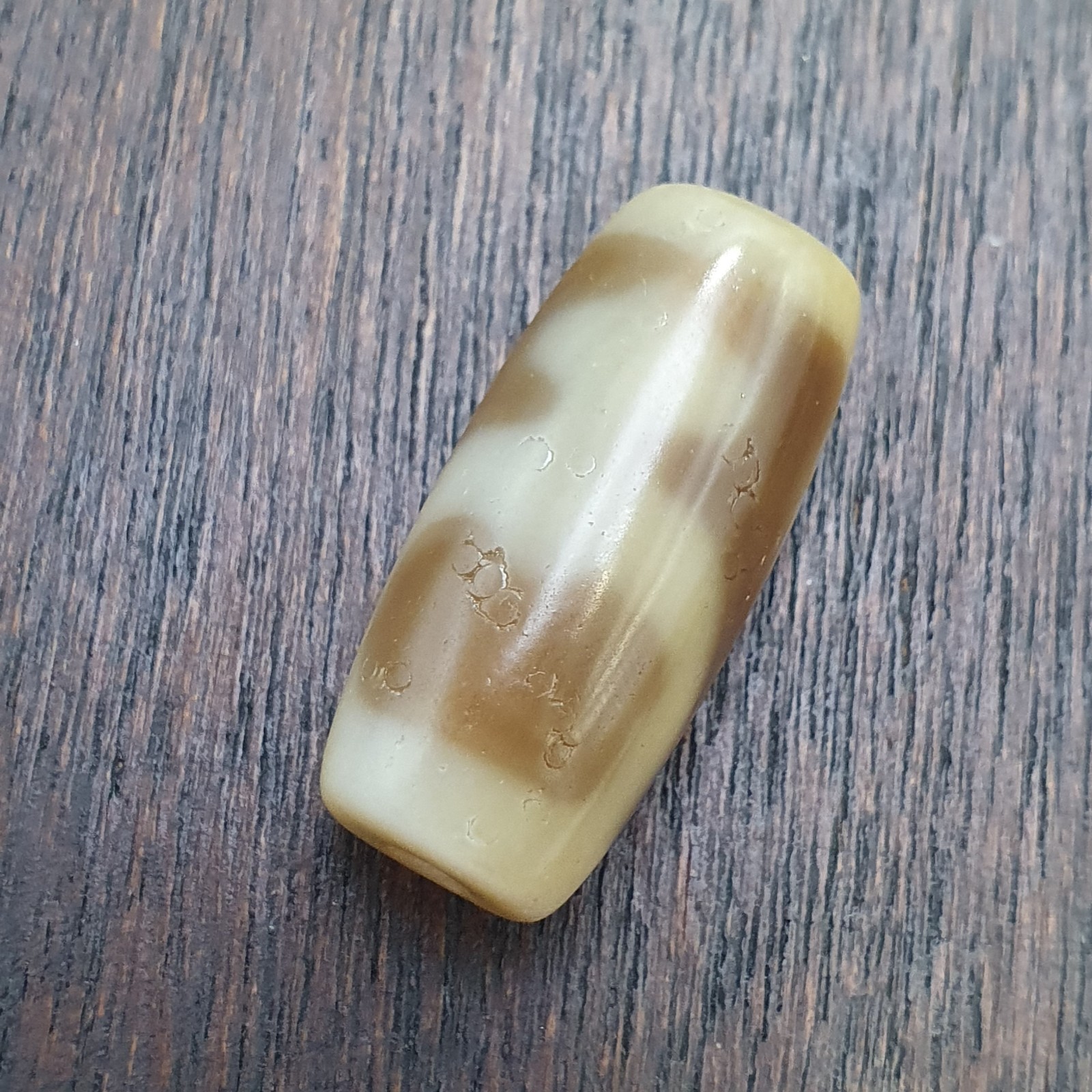 Old Tibetan Treasure Vase Eyes Pattern agate stone dzi bead amulet