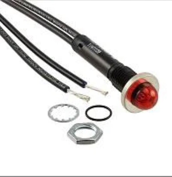 Indicator Lights VCC 6010M1 Red Diffused 125VAC 0.5W 3/8" Mounting
