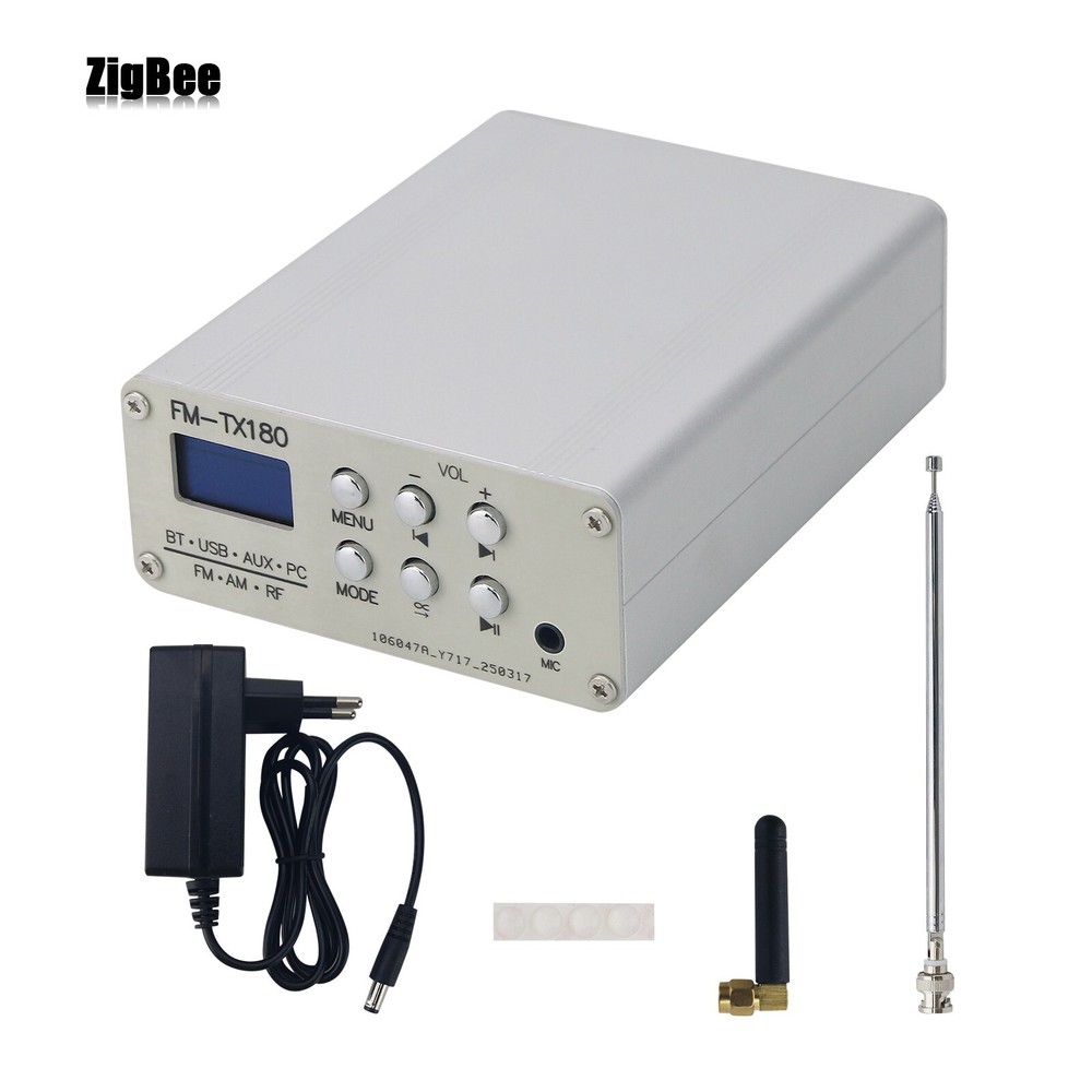 FM-TX180 75MHz-108MHz Bluetooth Stereo FM Radio Transmitter w/0.96"OLED Screen