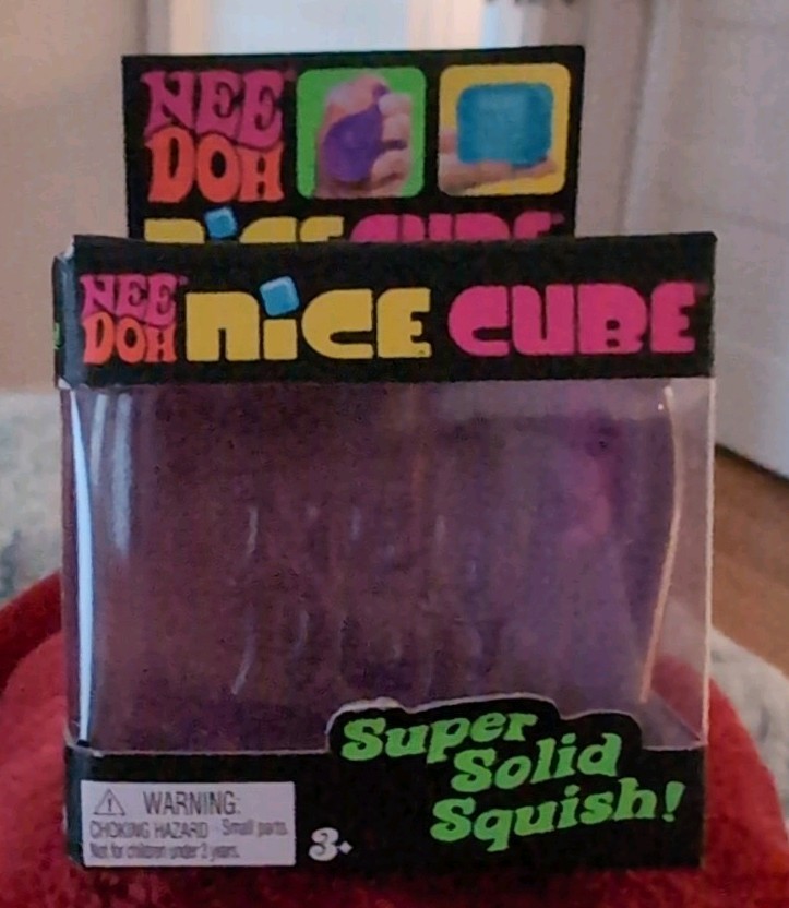 Nee Doh Nice Cube - Super Solid Squish! (Purple)