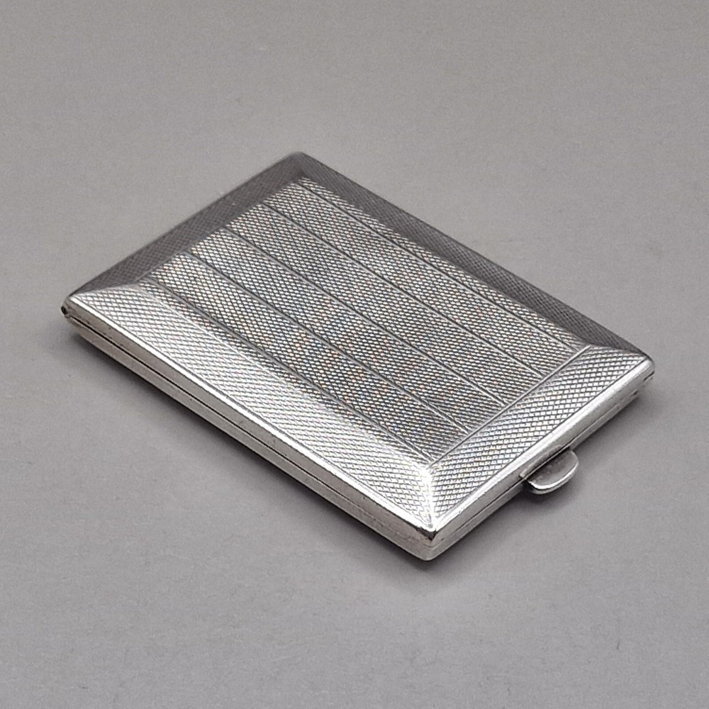 Sterling Silver Engine Turned Matchbook Case by William Neale 1925