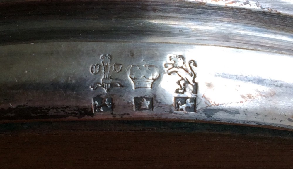 Antique silver plate Wine Coasters with hallmarks