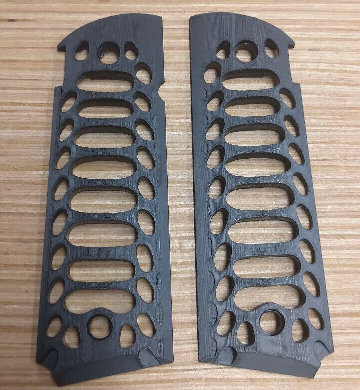 Full Size Colt 1911 Panel Grips Skeleton Black