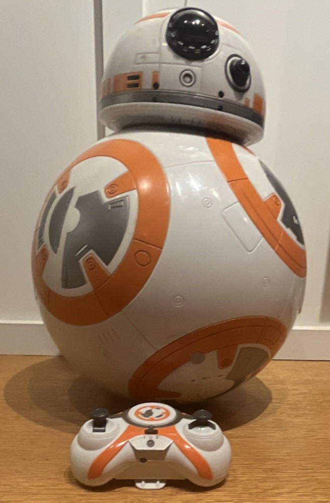Star Wars BB-8 Remote-Controlled Robot Toy with Controller, White/Orange/Gray