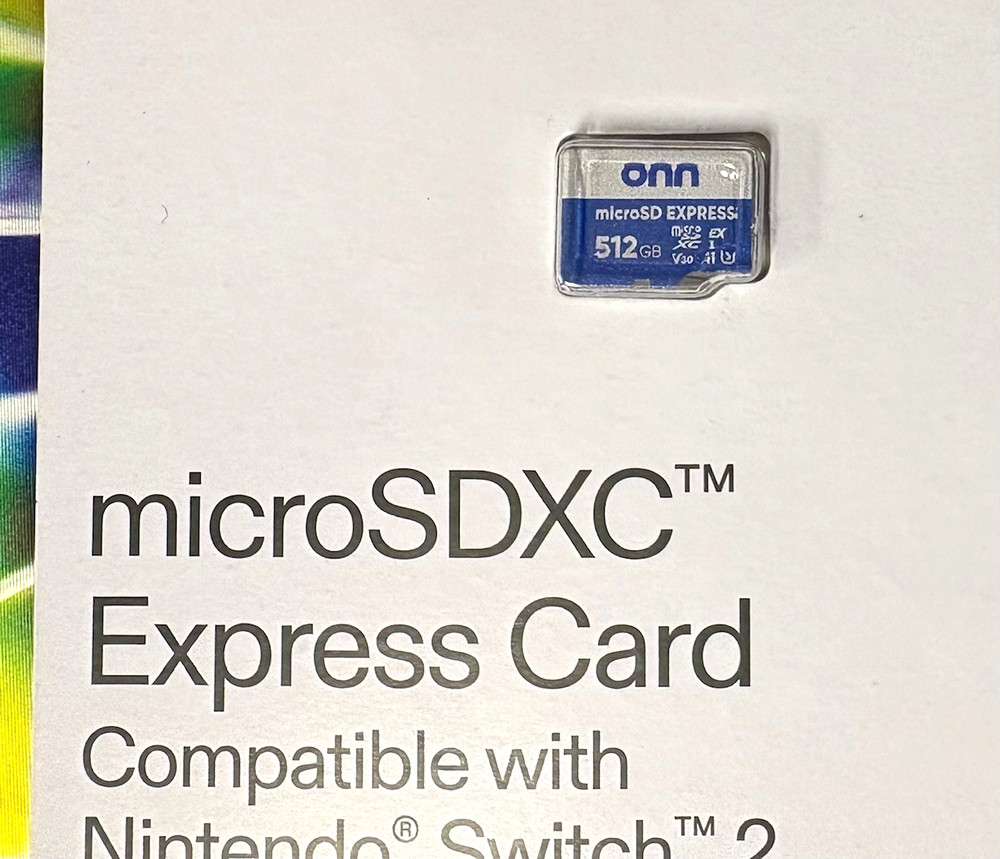 ONN Micro SDXC EXPRESS CARD 512GB Compatible with Nintendo Switch 2