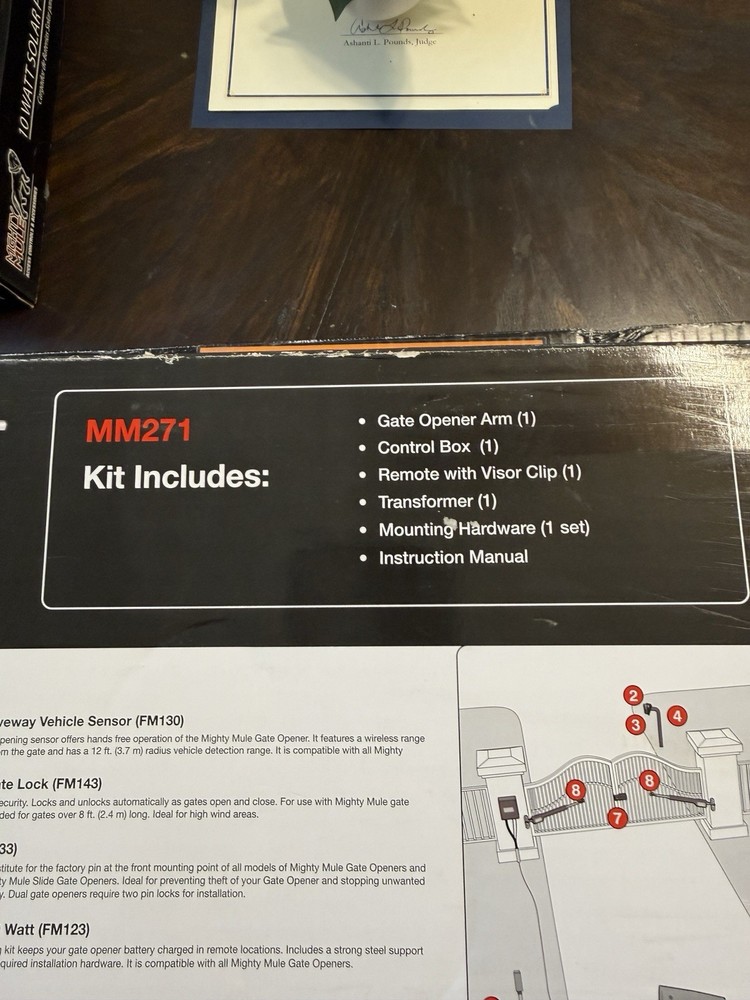 Mighty Mule MM271 Automatic Gate Opener Kit with Remote & Control Box