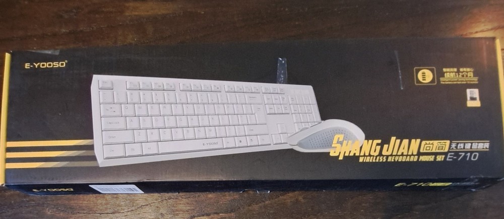 E-Yooso E-710 Wireless Mute slim Membrane Keyboard Mouse Combo