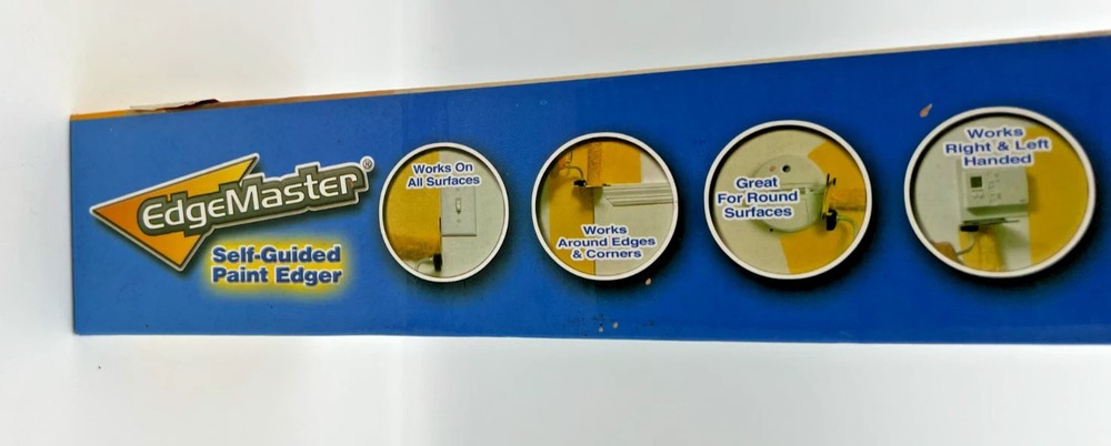 EdgeMaster Self-Guided Paint Edging Edger Tool Paints Razor Sharp Edges 4 Roller