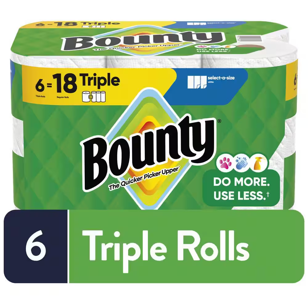 White, Select-A-Size Paper Towel Roll (6 Triple Rolls)