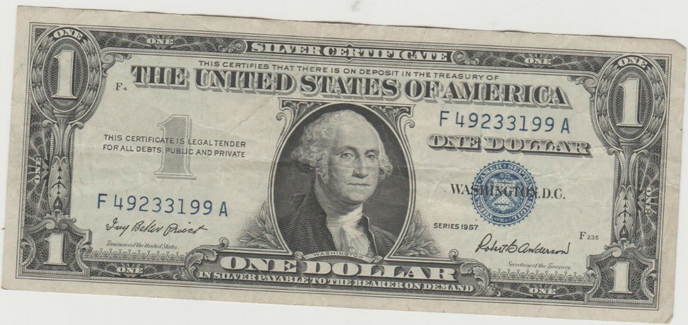 Circulated 1957  Silver Certificate