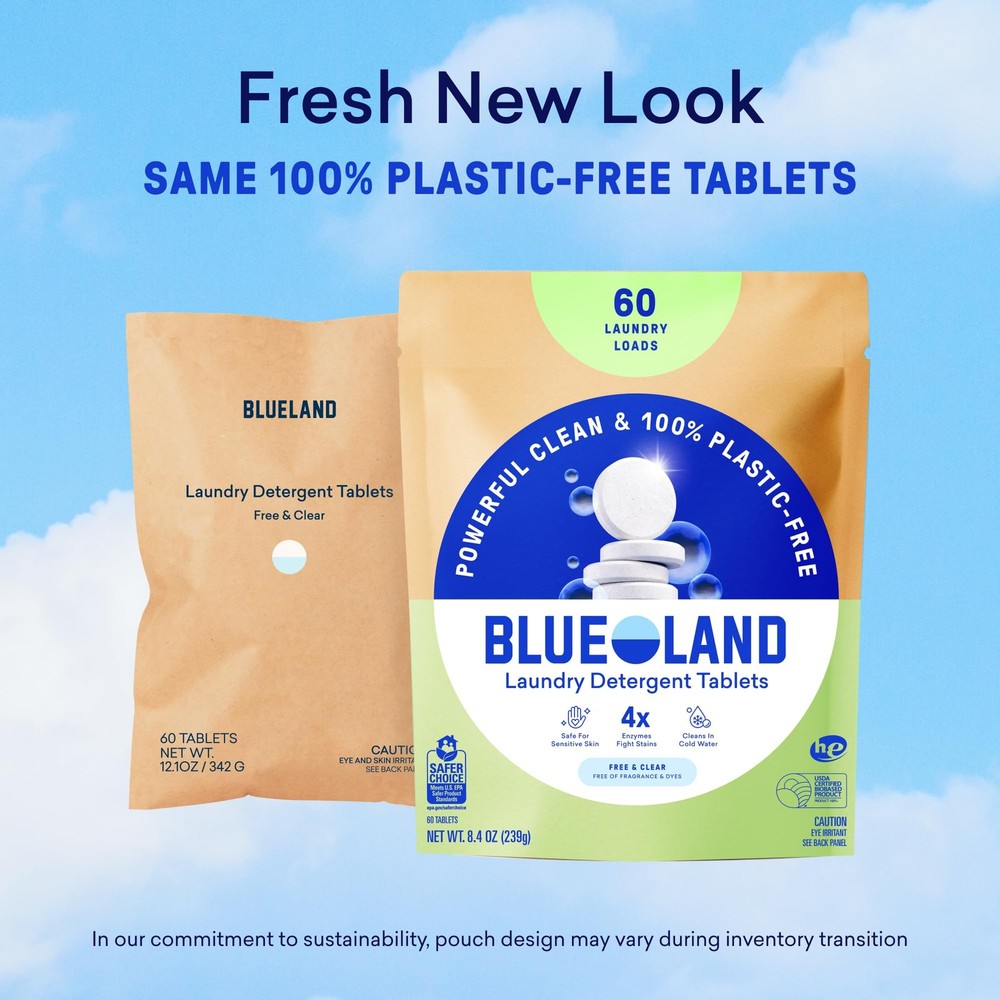 Laundry Detergent Tablets, 120 Count, Plastic-Free Eco-Friendly Pods, Sheets,...