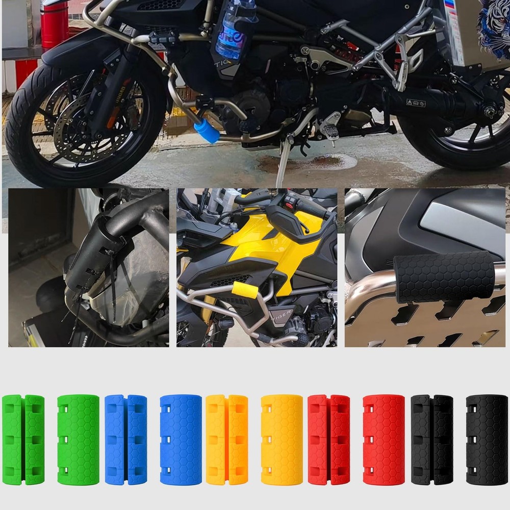 Motorcycle Universal 25-32MM Bumper Decorative Blocks Engine Protective Black