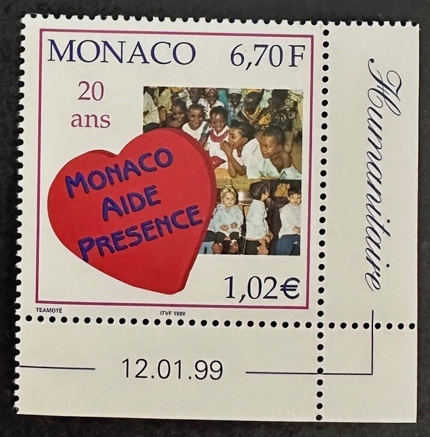 MONACO  2115  Lovely Mint NEVER Hinged  MARGIN  Issue