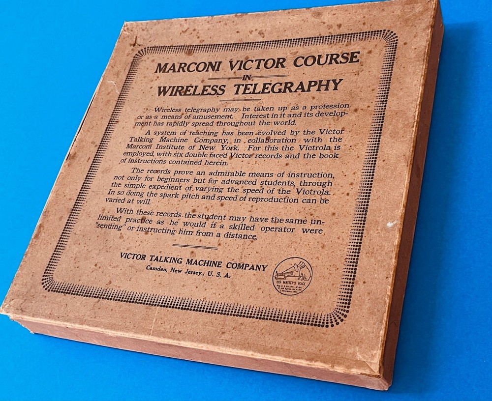 Victor Talking Machine Records Marconi Wireless Telegraphy Course Morse Code RCA