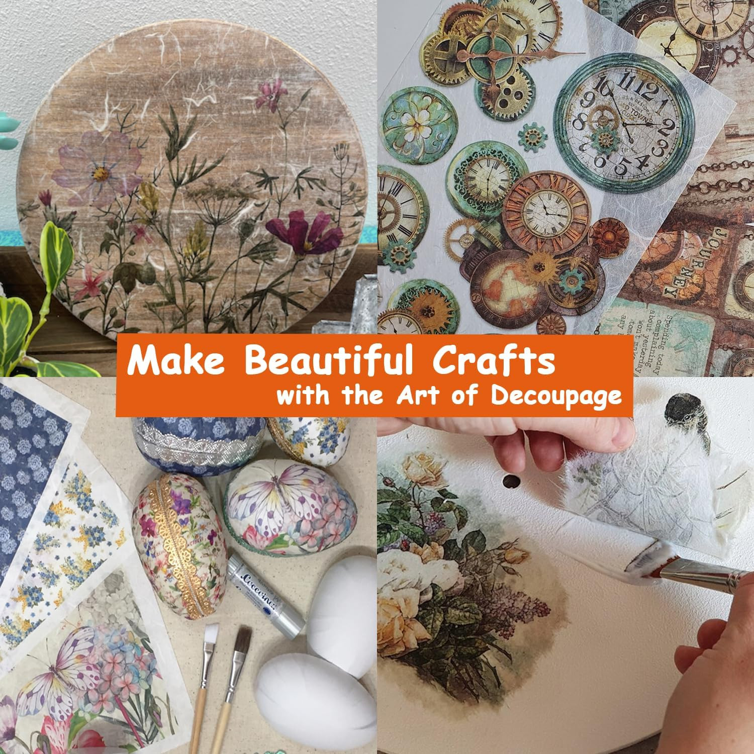 Mulberry Paper Sheets: 50 A4 Washi Rice Paper for Decoupage, Printing, Art Craft